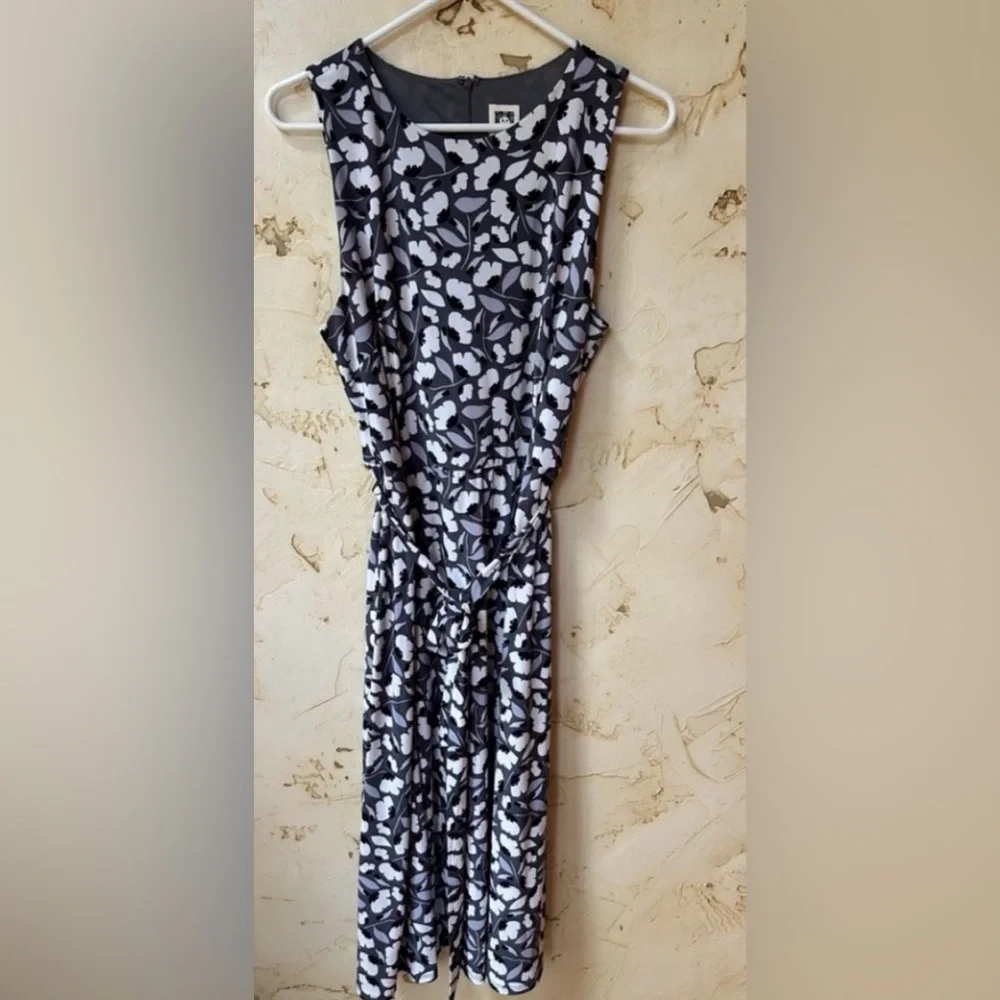 Anne Klein Floral Sleeveless Dress Abstract Size 10 Worn Once!!🖤EUC - Picture 2 of 5
